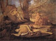 Nicolas Poussin E-cho and Narcissus painting